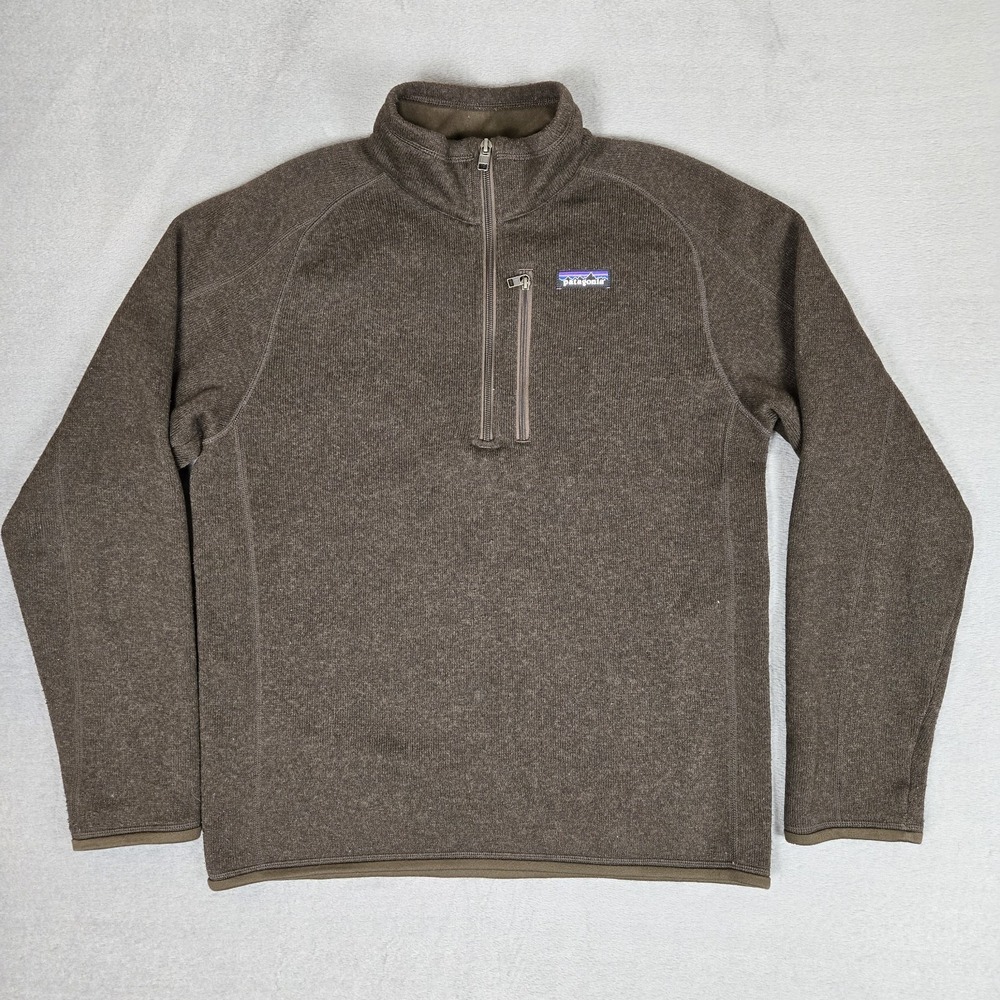 Patagonia Better Sweater 1/4 Zip Mens Medium Dusky Brown Fleece Pullover 25523